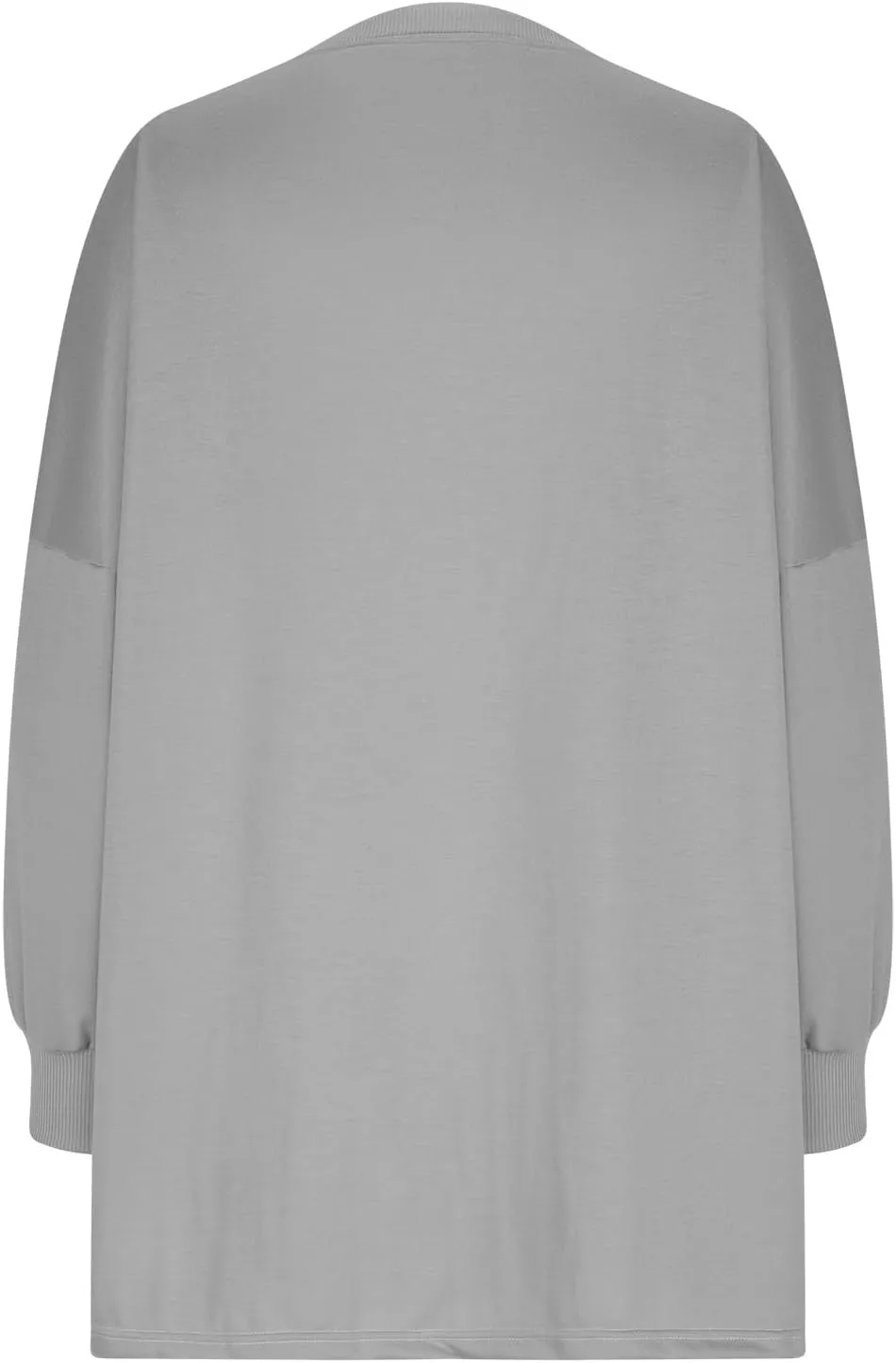 Wkishenl Oversized Long Sweatshirts for Women 2024 Casual Fall Shoulder Tops Loose Long Sleeve Crewneck Pullover Solid Dressy