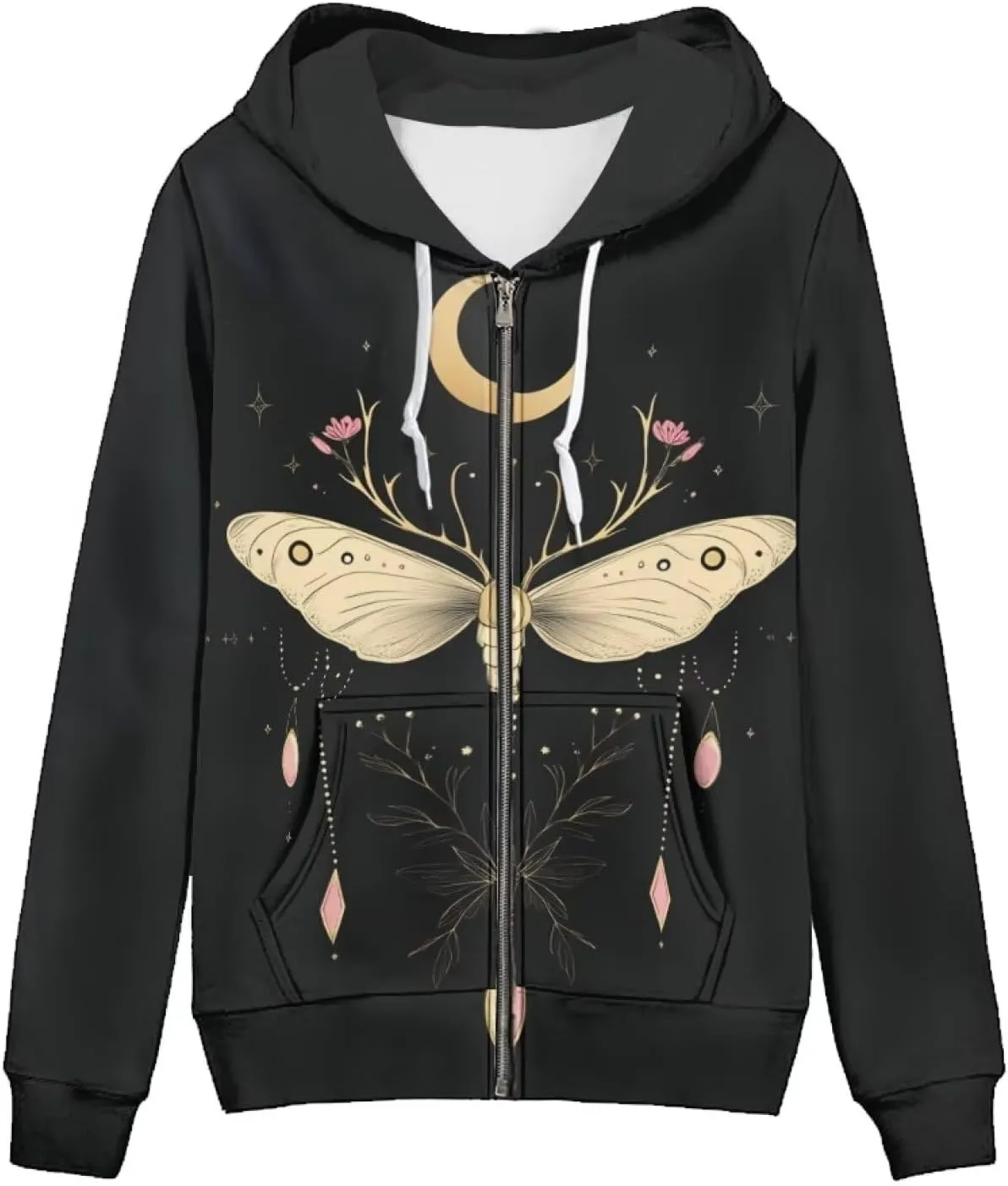 Women Casual Full Zip Up Hoodie Comfy Loose Long Sleeve Sweatshirt Fall Winter Jacket with Pockets