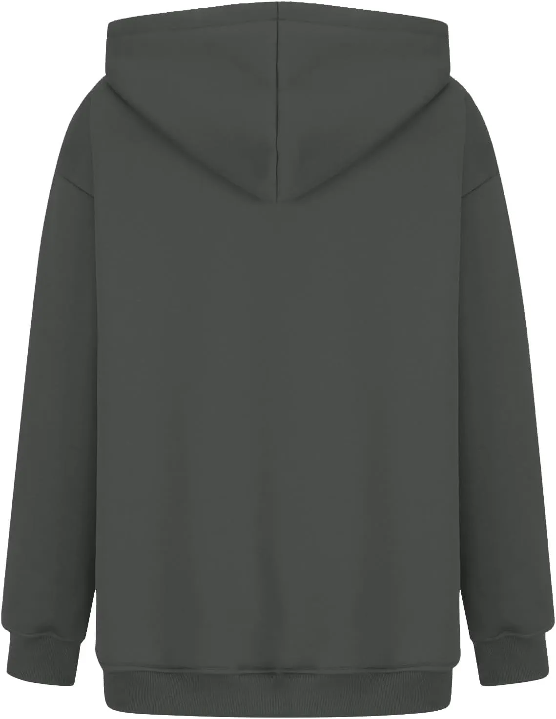 Women Solid Basic Hoodies Fall Outfits Long Sleeve Sweatshirts Pullover Drop Shoulder Tops with Pocket