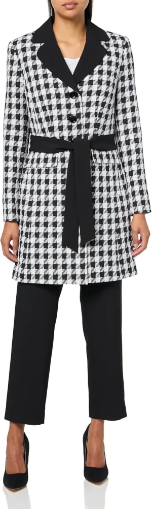 Women's Belted Trench Coat & Pant, 2pc Set