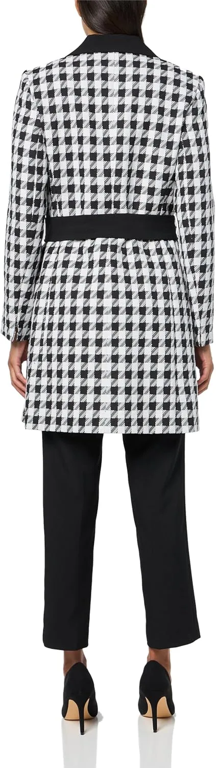 Women's Belted Trench Coat & Pant, 2pc Set