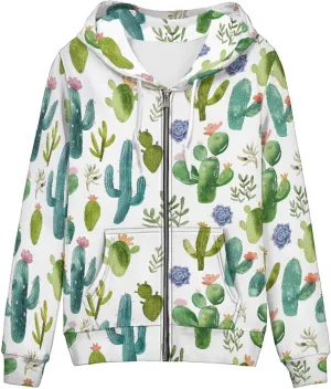 Women's Fall Full Zip Up Hoodie Long Sleeve Oversized Hooded Sweatshirts Pockets Jacket Coat