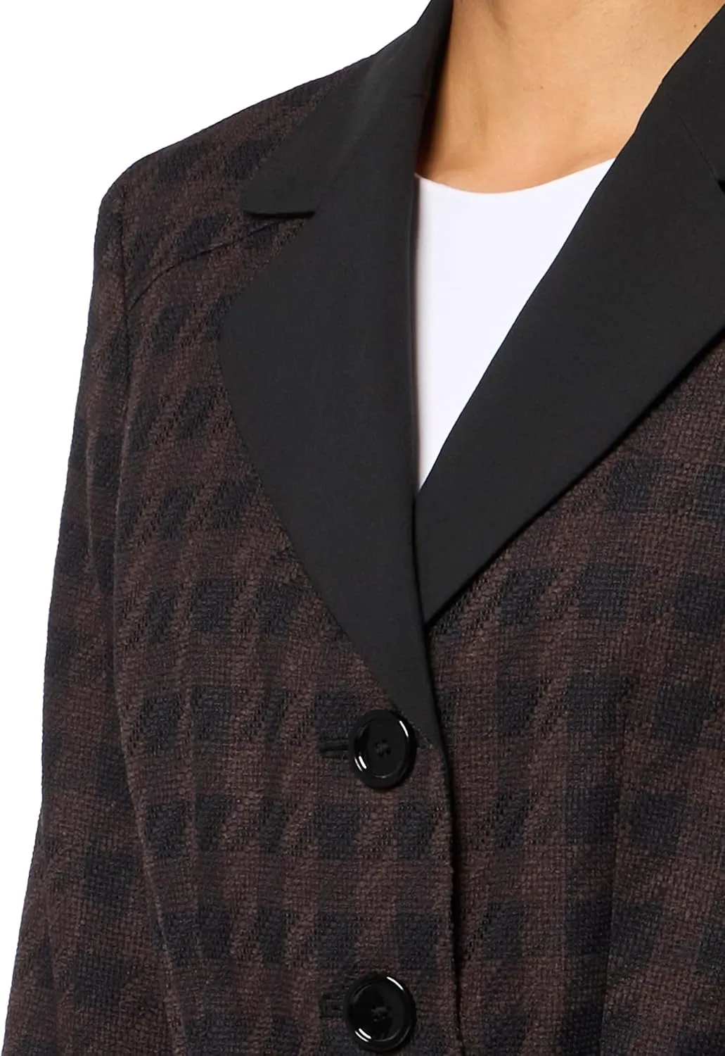 Women's Houndstooth Belted Trench & Pant, 2pc Set