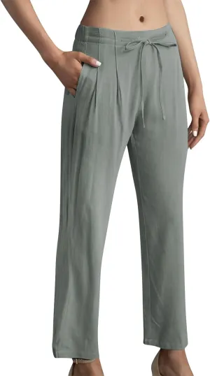 Women's Linen Blend Drawstring Wide Leg Pant Baggy Pants with Elastic Waist Relax Fit Lantern Trouser 2024 Summer Pants