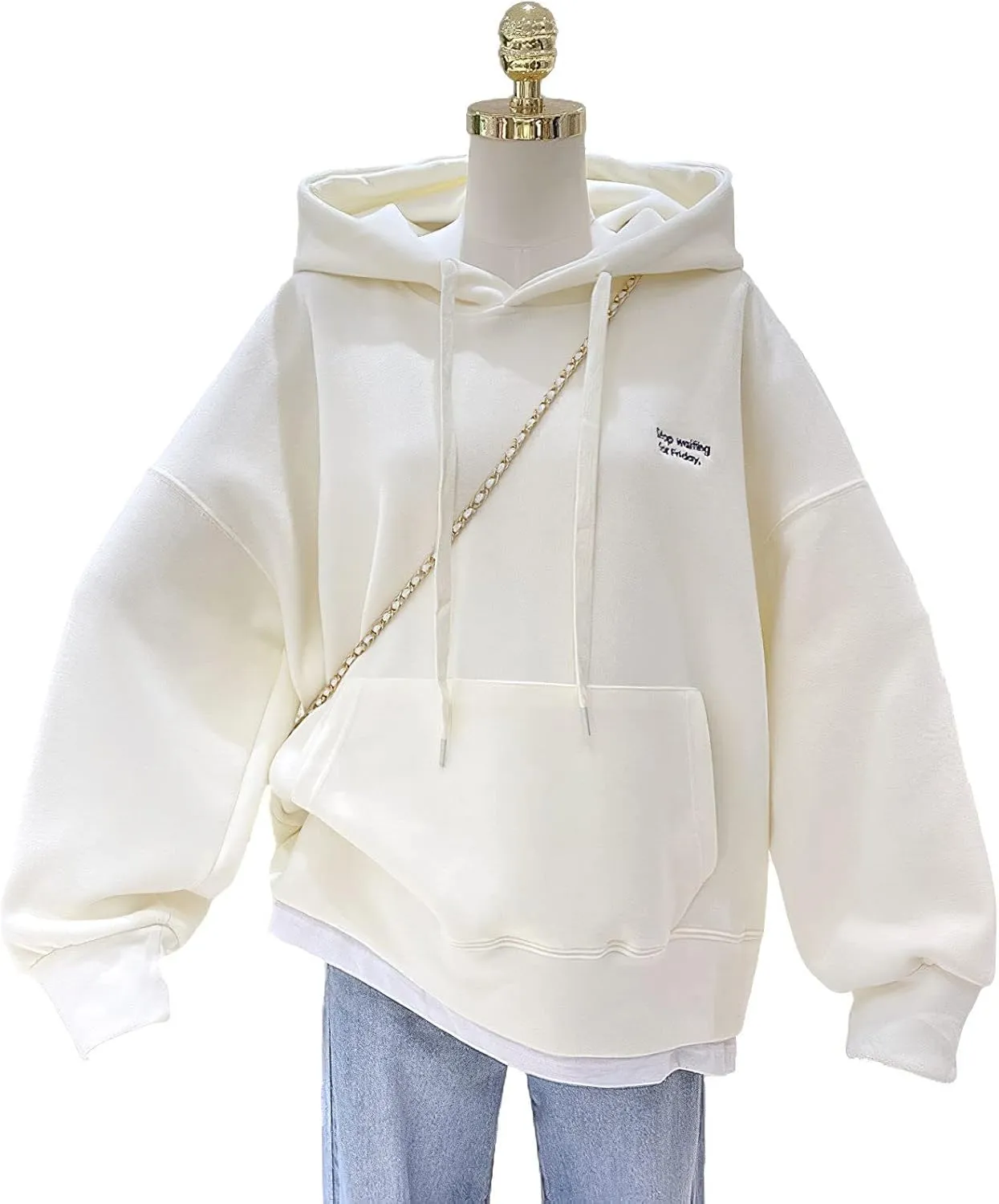Women's Oversized Pullover Hoodie Drawstring Hood Long Sleeve Casual Sweatshirt with Kangaroo Pocket