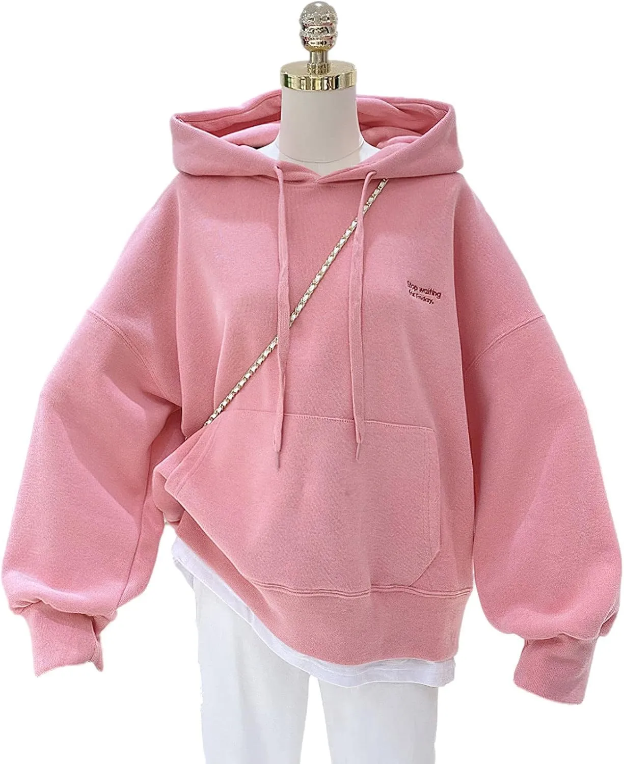 Women's Oversized Pullover Hoodie Drawstring Hood Long Sleeve Casual Sweatshirt with Kangaroo Pocket