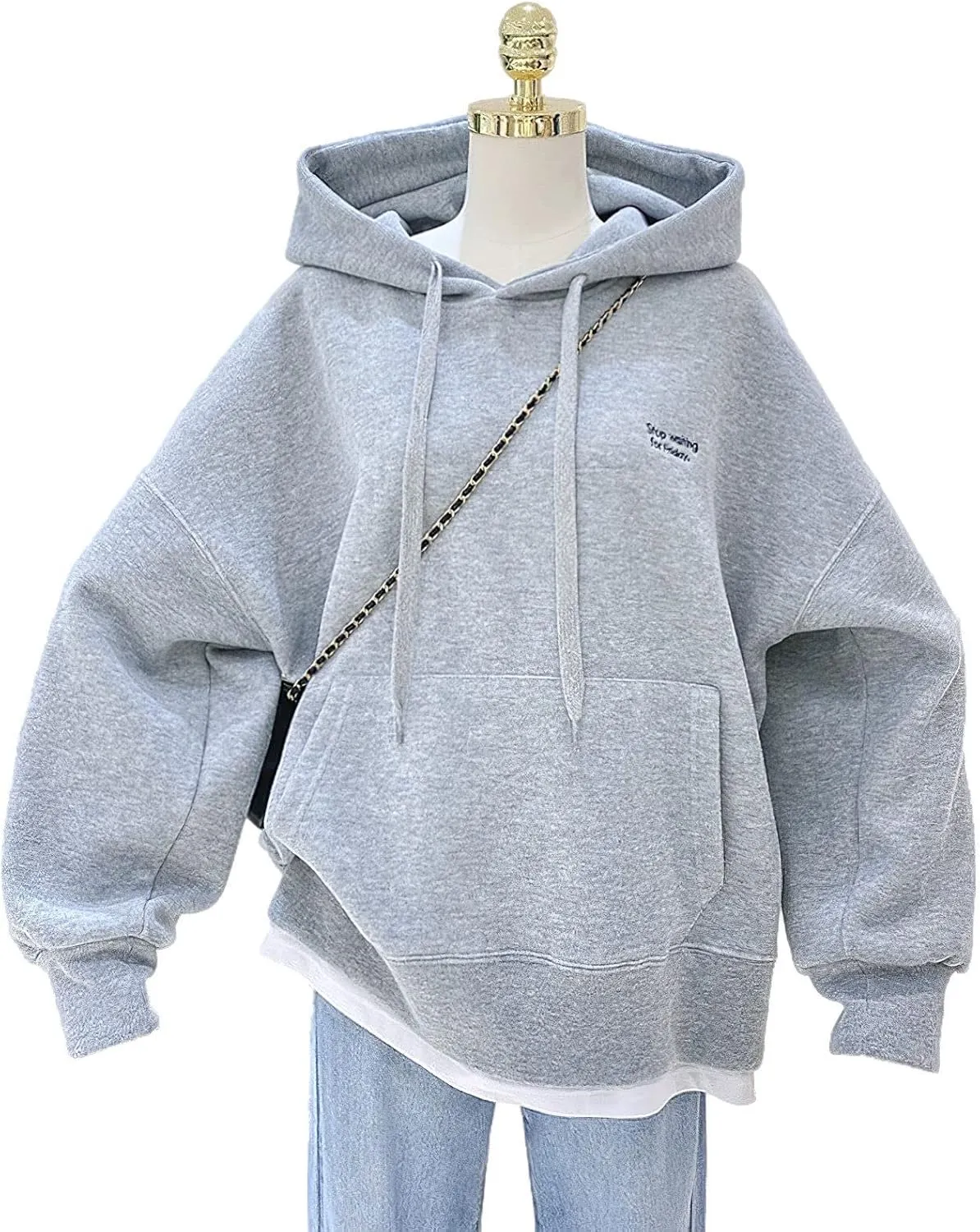 Women's Oversized Pullover Hoodie Drawstring Hood Long Sleeve Casual Sweatshirt with Kangaroo Pocket