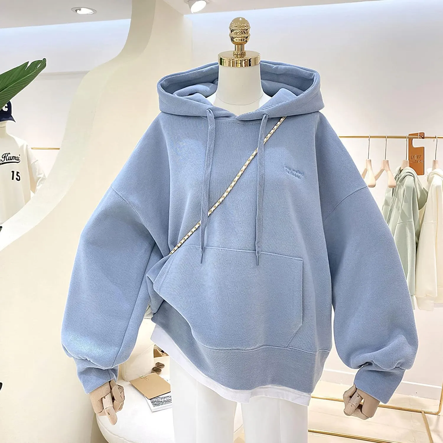Women's Oversized Pullover Hoodie Drawstring Hood Long Sleeve Casual Sweatshirt with Kangaroo Pocket