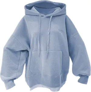 Women's Oversized Pullover Hoodie Drawstring Hood Long Sleeve Casual Sweatshirt with Kangaroo Pocket