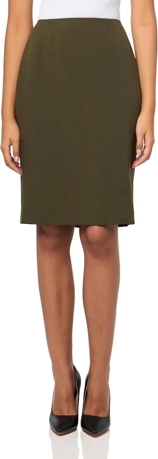 Women's Petite Two Button Blazer & Slim Skirt, 2pc Set