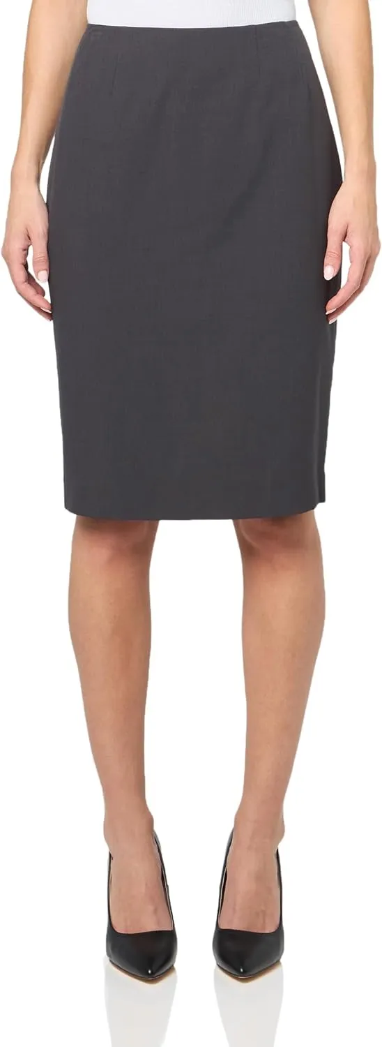Women's Petite Two Button Blazer & Slim Skirt, 2pc Set