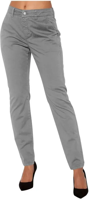 Women's Slim Fit Cargo Pant Work Pants Summer High Waisted Solid Button-On Business Casual Tight Trousers with Pockets