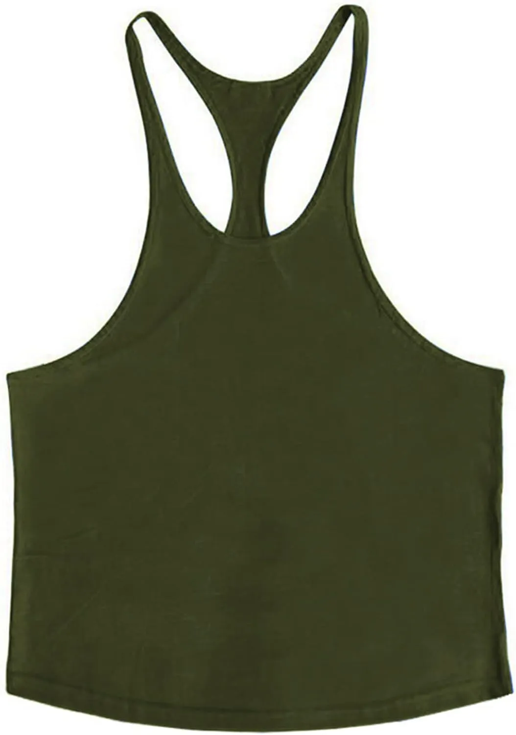ZUEVI Men's Stringer Tank Tops Muscule Cut Bodybuilding Gym Vest Y-Back Workout Sleeveless T-Shirt